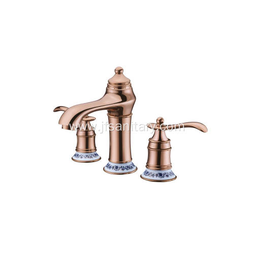 Brass Bathtub Faucet Rose Gold Polished